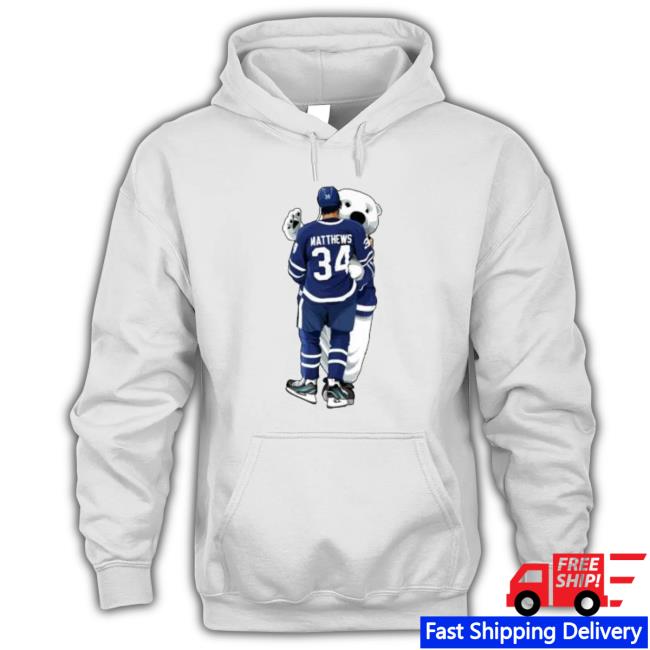 Matthews Hug Carlton The Bear Toronto Maple Leafs Hooded Sweatshirt