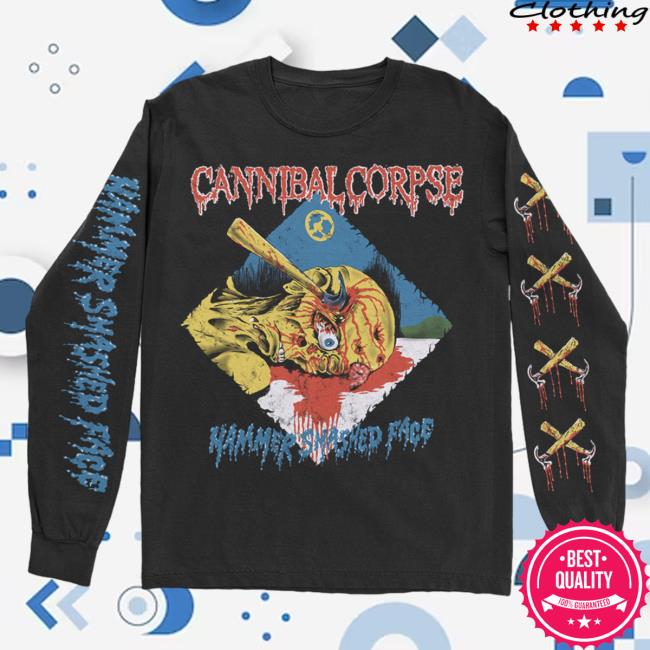 Official Cannibal Corpse Merch Store Hammer Smashed Face L/S Tee Black CannibalCorpse