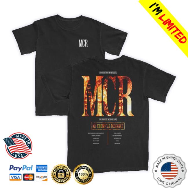 Official My Chemical Romance Merch Store Mcr Bullets Tracks Shirt Mychemicalromance Shop