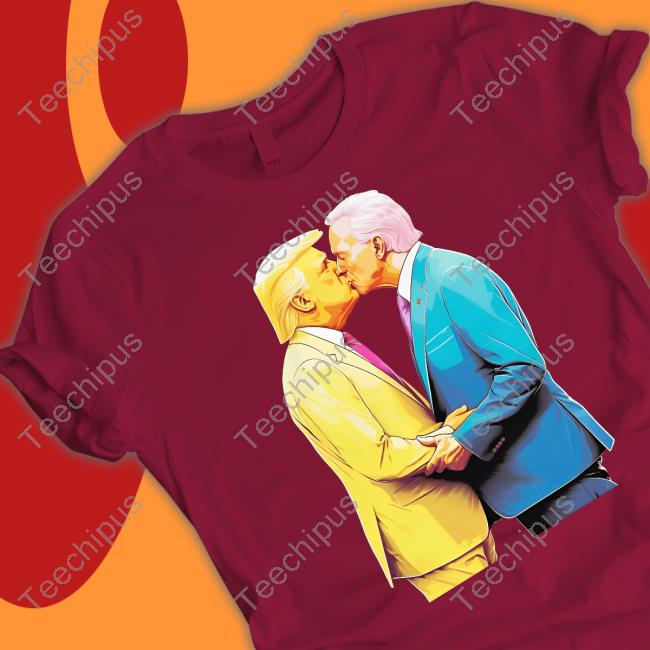 Queerquirk Merch Biden And Trump Kissing Long Sleeve