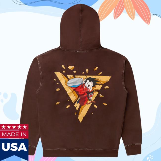 Official Hypland Clothing Merch Store Hypland Db Goku Break Through Pullover Sweatshirt (Chocolate)