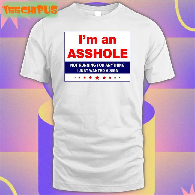 I'm An Asshole Not Running For Anything I Just Wanted A Sign Hoodie White