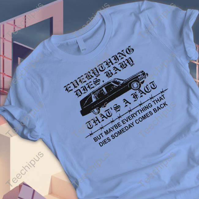 Lowlvl Merch Everything Dies Baby That's A Fact But Maybe Everything That Dies Someday Comes Back Hoodie Sweatshirt