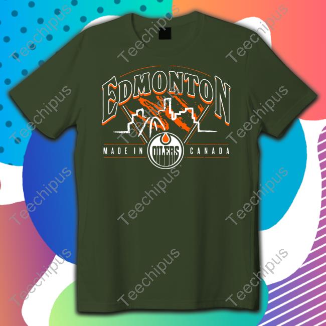 Icedistrictauthentics Store Edmonton Oilers Flannel Foxes Sticks T-Shirt