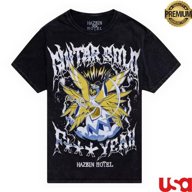 Hazbin Hotel Guitar Solo Adam Mineral Wash Hoodie