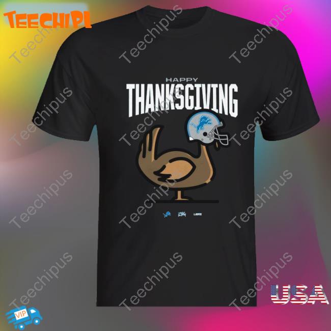 Gobble Detroit Lions Happy Thanksgiving Crewneck Sweatshirt