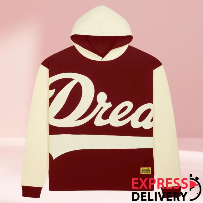 Official Dreamville Merch The Classic Varsity Shirts Maroon/Cream Dreamville Records