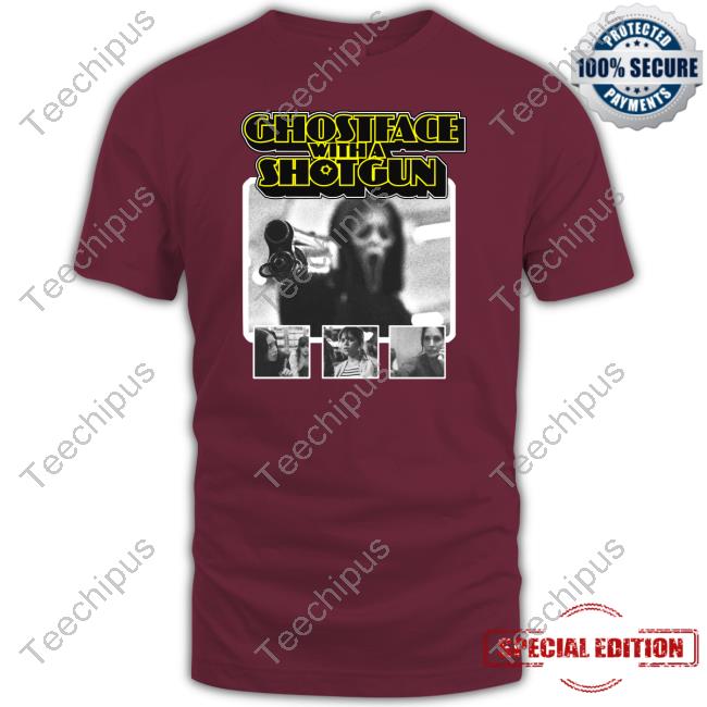 Cityfoxprinting Store Ghostface With A Shotgun Tee Shirt