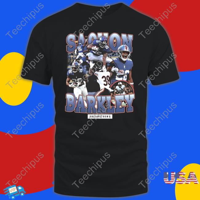 Sterling Shepard Wearing Saquon Barkley Tee New York Giants