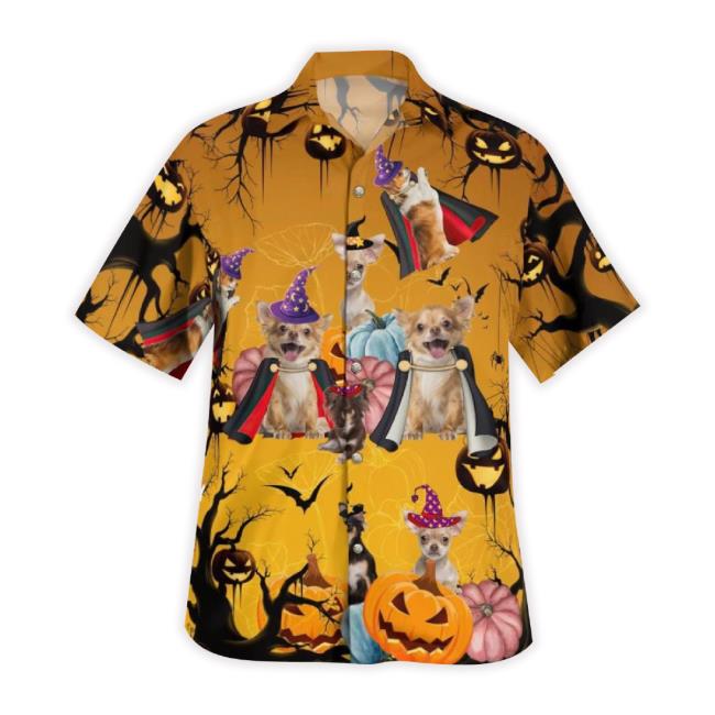 Chihuahua Halloween Tropical Hawaiian New Shirt For Men And Women