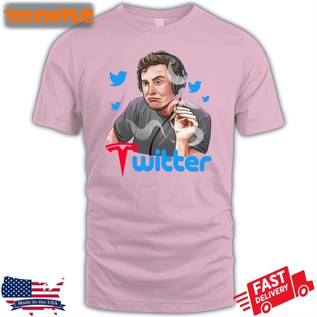 Elon Musk Smoking Tesla Twitter Tee