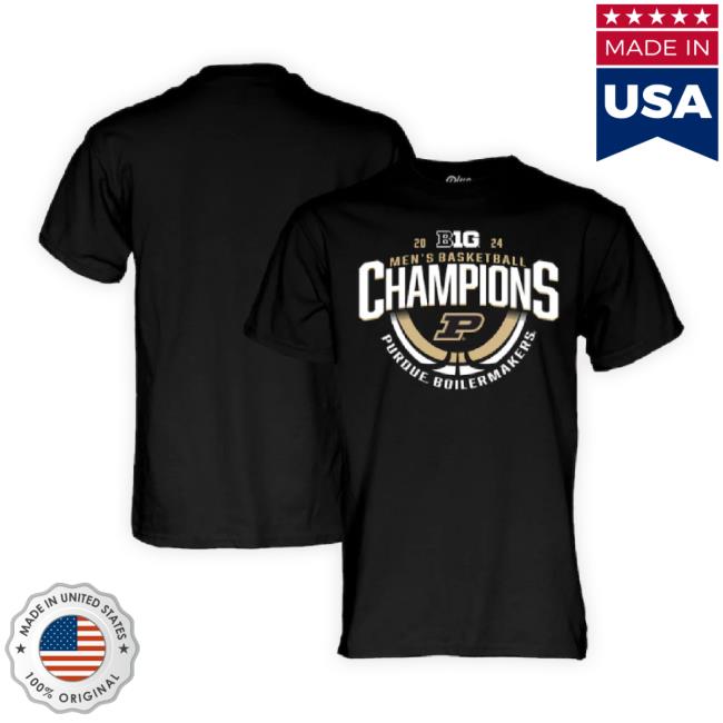Trending Unisex Blue 84 Black Purdue Boilermakers 2024 Big Ten Men's Basketball Regular Season Champions Locker Room Hoodie Sweatshirt