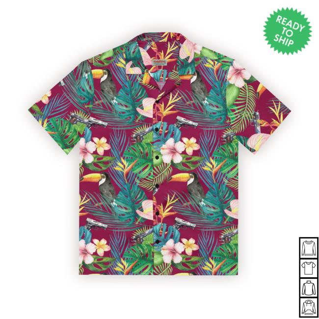 Hibiscus Bang Bang Sunset Hawaiian Hooded Sweatshirt