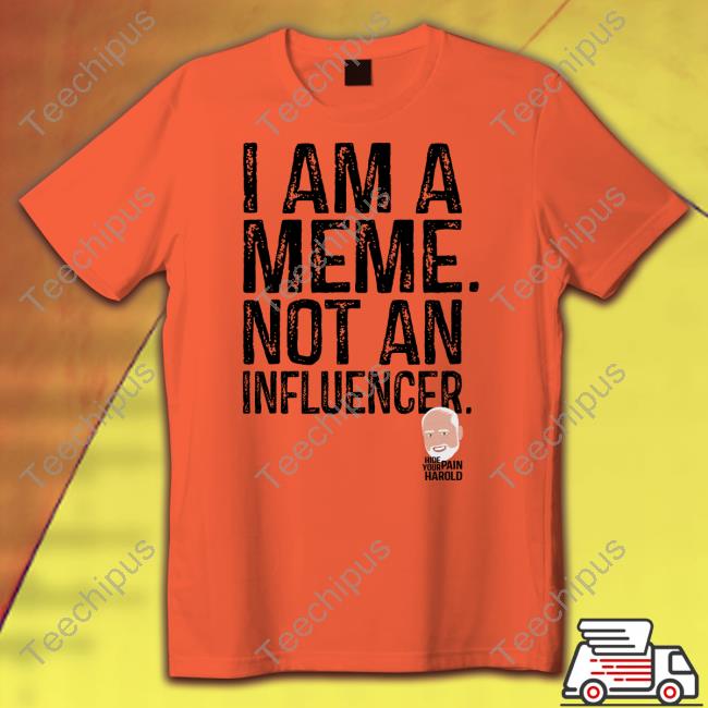 Hide Your Pain Harold I Am A Meme Not An Influencer Tee Shirt