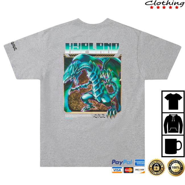 Official Hypland Clothing Merch Store Hypland Yugioh Blue Eyes Popover Shirt (Heather Grey)