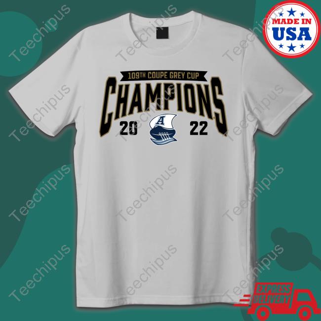 Realsports Shop Argos New Era Men's 2022 Grey Cup Champs Shirt Real Sports Apparel