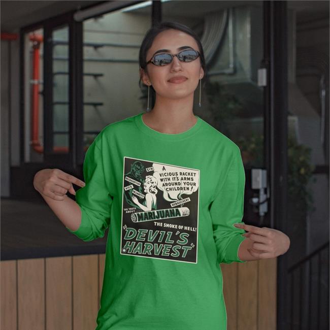 Devil's Harvest A Vicious Racket With It's Arms Around Your Children Marijuana Shirt Yung_Lacanian
