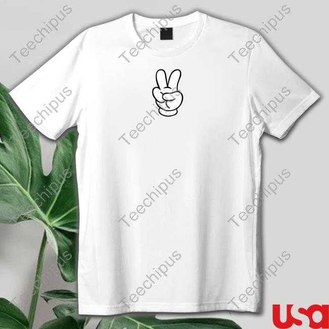 Mickey Mouse Peace Sign Pullover Sweatshirt For Adults