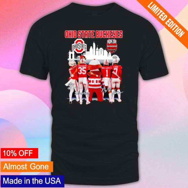 Ohio State Buckeyes Jaxon Smith-Njigba Tommy Eichenberg Brutus Buckeye Justin Fields And C. J. Stroud Sweatshirts