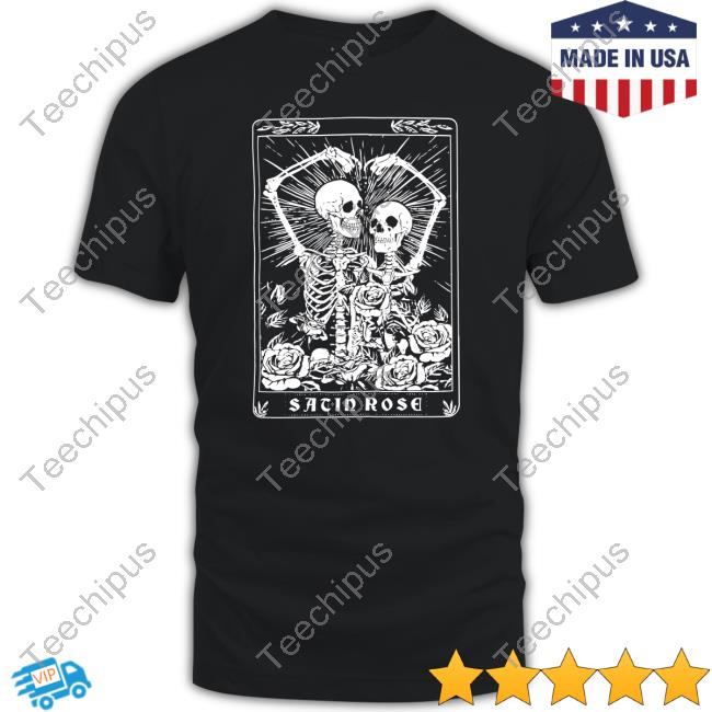 Michelle Otter Coolane Skeleton & Letter Graphic Thermal Lined Sacin Rose Classic Shirt