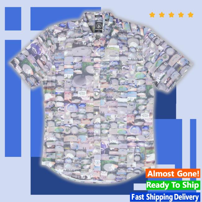 Mens Volcom Royal Hawaiian Pool Service Classic Fit Long Sleeve T Shirt