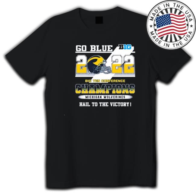 Go Blue Big 2022 Big Ten Conference Champions Michigan Wolverines Hail To The Victory Hooded Sweatshirt