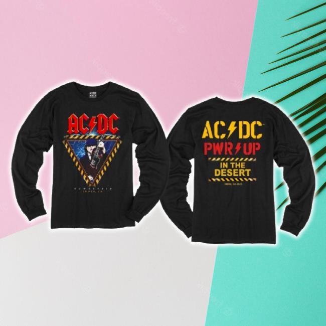 Original Acdc Store Merch Power Trip In The Desert Event Hoodie Sweatshirt Acdc Shop