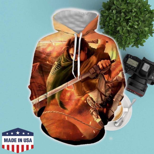Trending Attack On Titan Levi Dual Blades Fighting Fan Art 3D TankTop