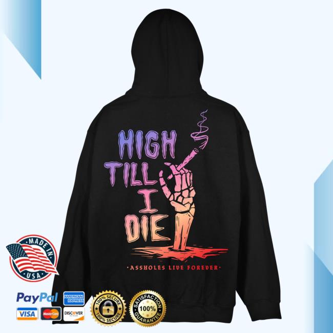 Official Linda Finegold Merch Store Stop High Till I Die Pullover Hoodie Black Lindafinegold Clothing Shop