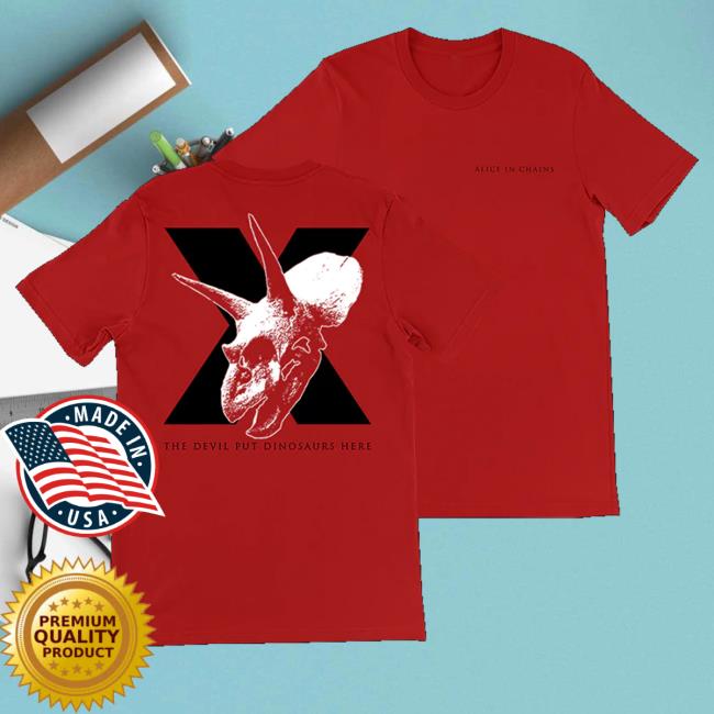 Aliceinchains Shop X Dinosaur Red Funny T Shirt