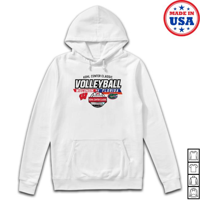 Wisconsin Badgers Vs Florida Gators 2022 Kohl Center Classic Volleyball Matchup Hoodie
