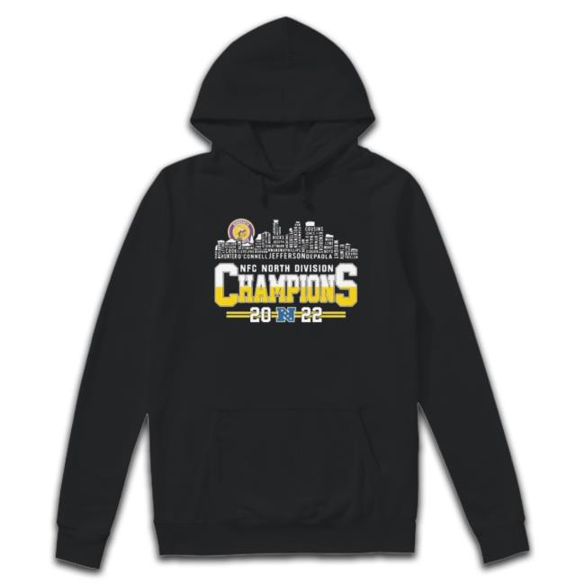 Minnesota Vikings Skyline 2022 Nfc North Division Champions Sweaters