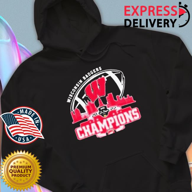 Top Champion Wisconsin Badgers Logo Las Vegas Bowl City 2022 Tee Top Champion Wisconsin Badgers Logo Las Vegas Bowl City 2022 Hoodie