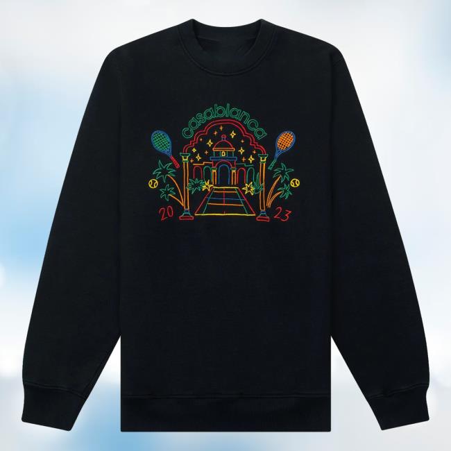 Official Capsule Nyc Casablanca Vue De L'arche Printed Crewneck Sweatshirt Capsulenyc