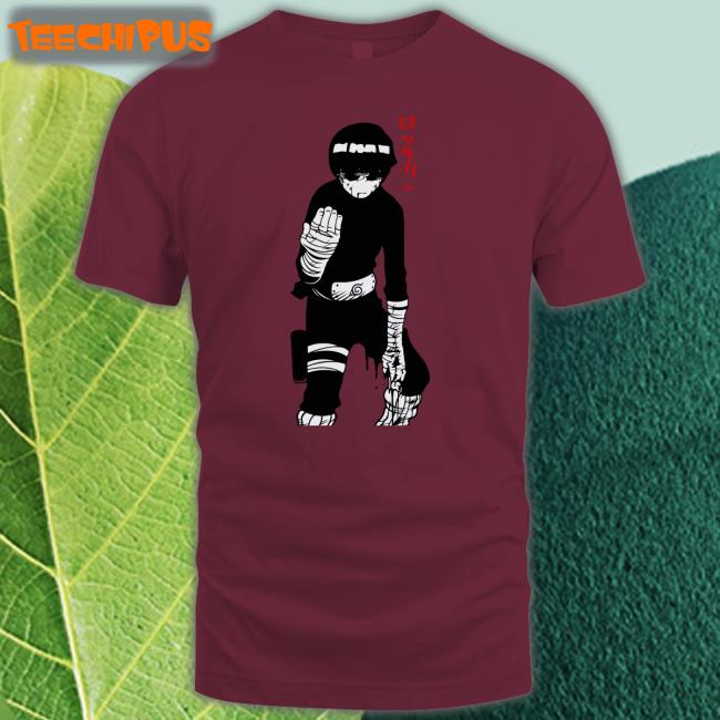 Minimalist Anime Rock Lee Canvas Art Tee Shirt