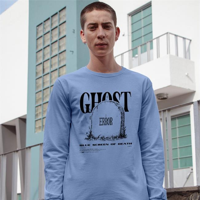 Ghostgaming Store Ghost Error Blue Screen Of Death Hoodie