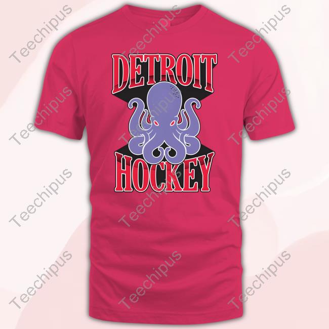 Detroit Hockey Octopus Long Sleeve Tee Shirt