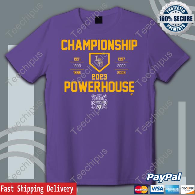 Breakingt Store Lsu Baseball Championship Powerhouse Long Sleeve Tee