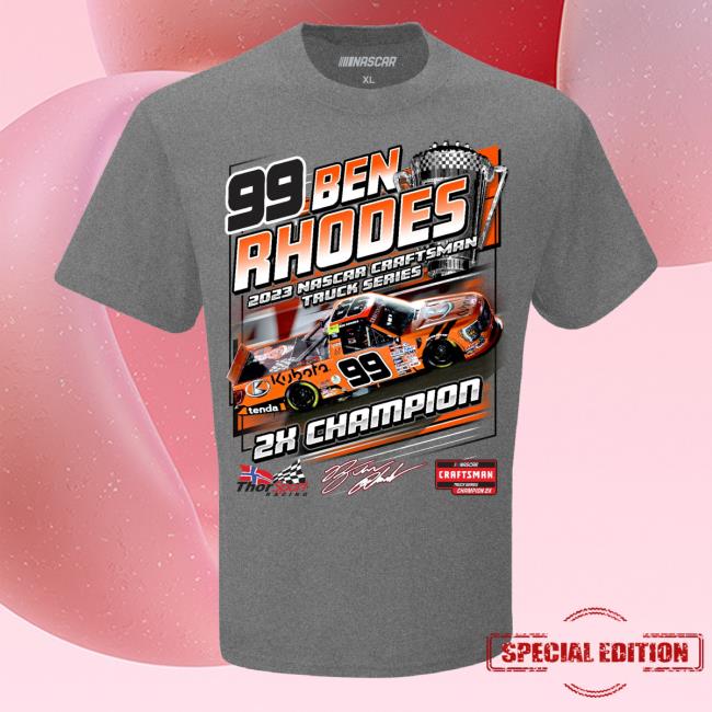 Benrhodes Merch 2023 Gray Championship Hoodied Sweatshirt