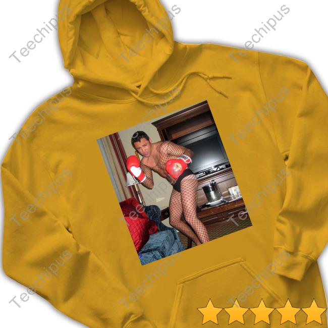 Boxing Oscar De La Hoya Wearing Fishnets Tee Shirt Oscar De La Hoya Fishnet Shirt