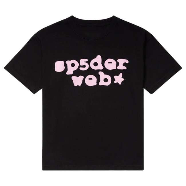 Official Sp5der Clothing Apparel Sp5der Black/Pink Sp5der Web Hot Shirt Sp5der Merch Store Shop