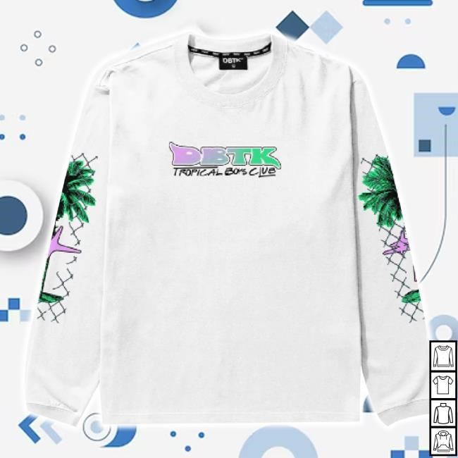 Trending Tropical Boys L/S White Hoodie Dbtkco Shop Merch Store