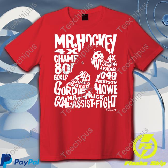 Gordie Howie Word Art Shirts
