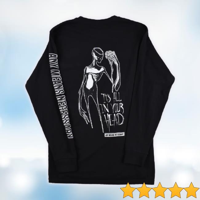 Official Any Means Necessary Shop It's All In Your Head Hoodie Sweatshirt Black
