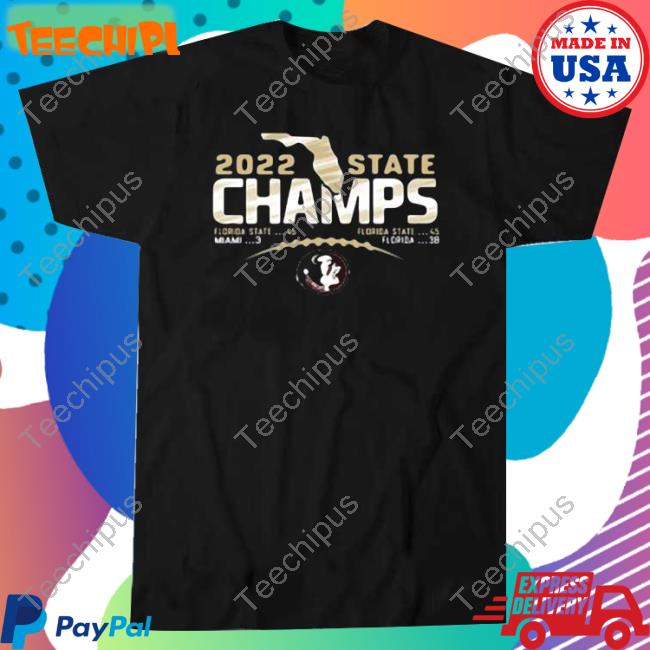 Ncaa 2022 Florida State Seminoles State Champions Football Score Tee Shirt