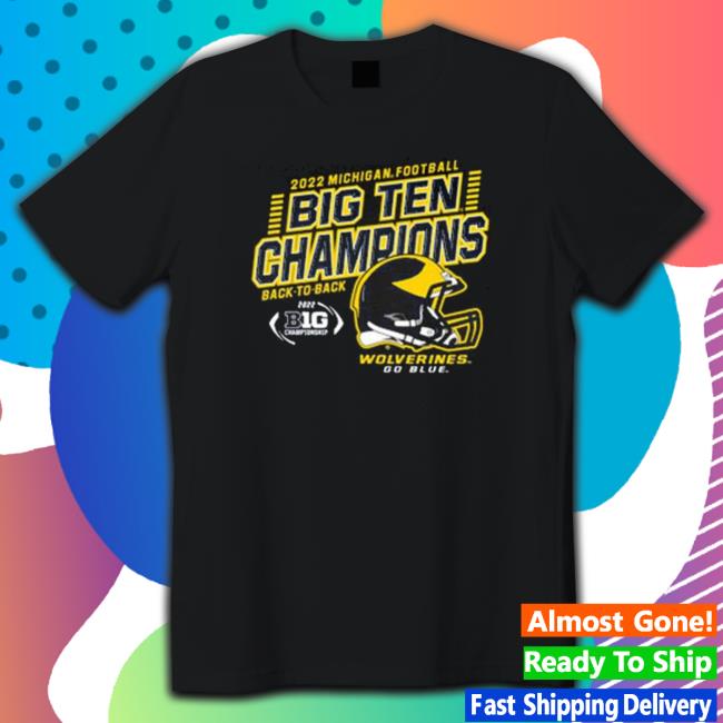Michigan Wolverines 2022 Big Champions Back To Back Go Blue T-Shirt