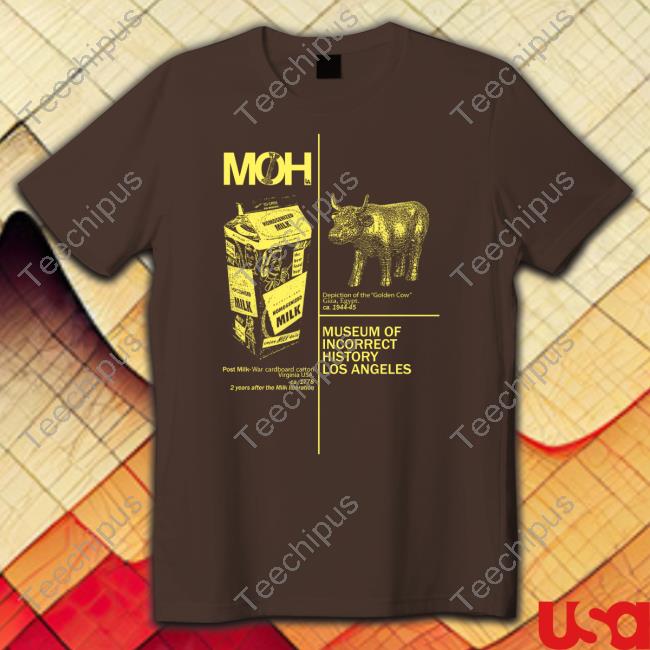 Museum Of Incorrect History Los Angeles Cow Artifact Crewneck T Shirt