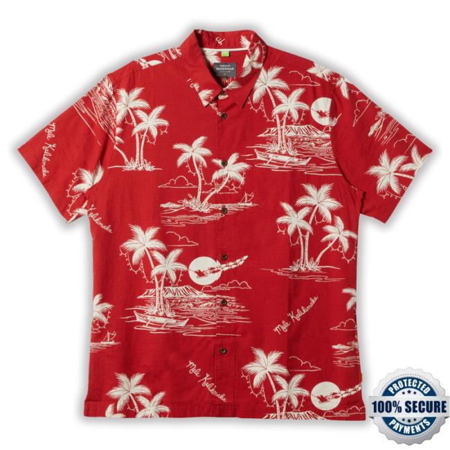 Quiksilver Merch Waterman Ahi Holiday Woven Long Sleeve T Shirt