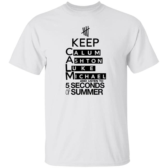 Keep Calum Ashton Luke Michael And Listen To 5 Seconds Of Summer Shirt 5 Sos Merch
