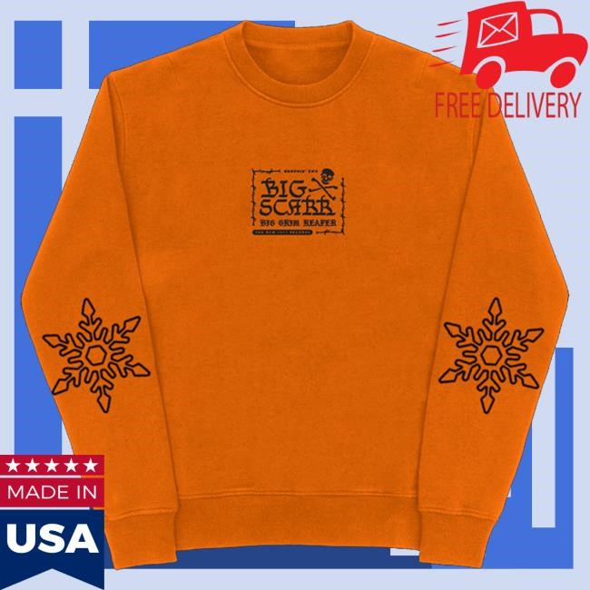 Trending The New 1017 Records Merch Shop Big Scarr Memphis Grown Crewneck (Orange) Shirt